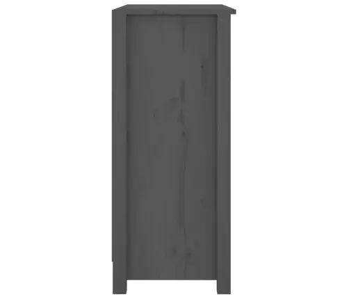 Kumode, Pelēka, 70X35X80 Cm, Priedes Masīvkoks Vidaxl