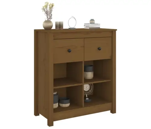 Kumode, Medus Brūna, 70X35X80 Cm, Priedes Masīvkoks Vidaxl