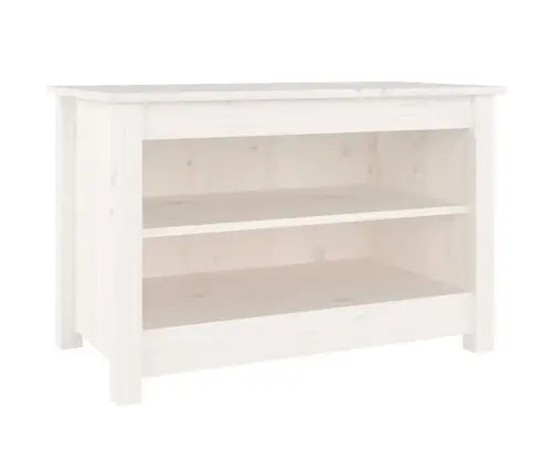 Apavu Plaukts/Soliņš, Balts, 70X38X45,5 Cm, Priedes Masīvkoks Vidaxl