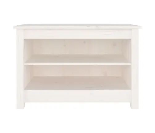 Apavu Plaukts/Soliņš, Balts, 70X38X45,5 Cm, Priedes Masīvkoks Vidaxl