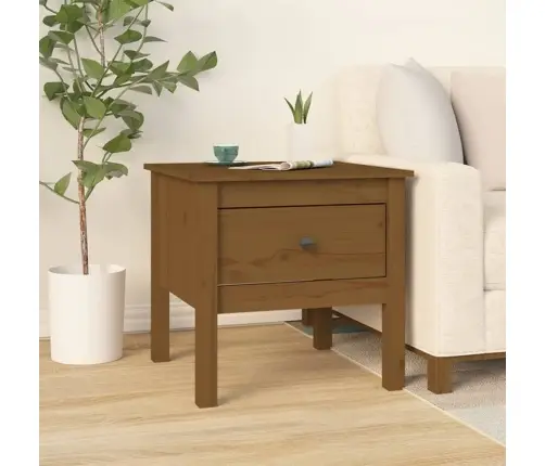 Šoniniai Staliukai, 2Vnt., Medaus Rudi, 50X50X49cm Pušis