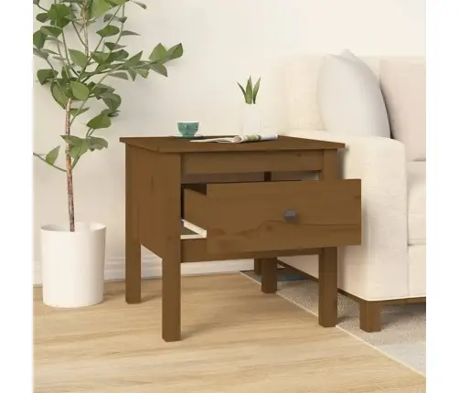 Šoniniai Staliukai, 2Vnt., Medaus Rudi, 50X50X49cm Pušis