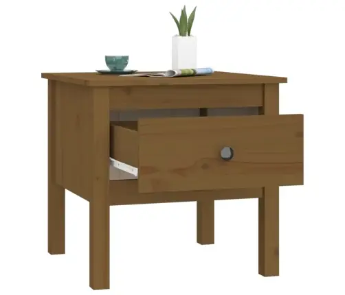 Šoniniai Staliukai, 2Vnt., Medaus Rudi, 50X50X49cm Pušis