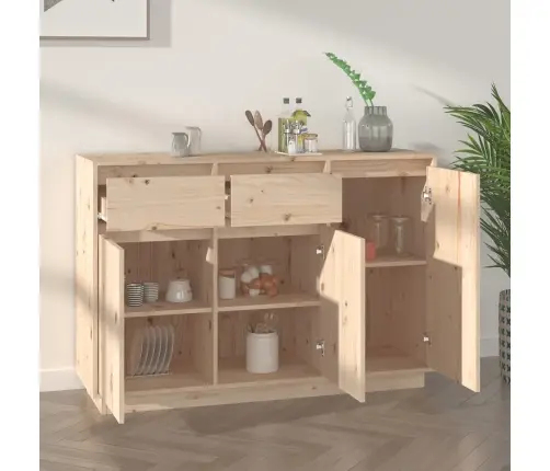 Kumode, 110X34X75 Cm, Priedes Masīvkoks Vidaxl