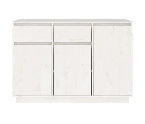 Kumode, Balta, 110X34X75 Cm, Priedes Masīvkoks Vidaxl