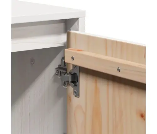 Televizoriaus Spintelė, Balta, 74X35X44cm Pušies Masyvas