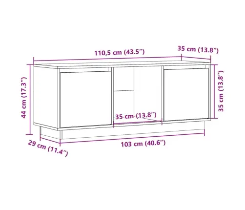 Tv Skapītis, Medus Brūns, 110,5X35X44 Cm, Priedes Masīvkoks Vidaxl Tv Skapītis, Medus Brūns, 110,5X35X44 Cm, Priedes Masīvkoks Vidaxl