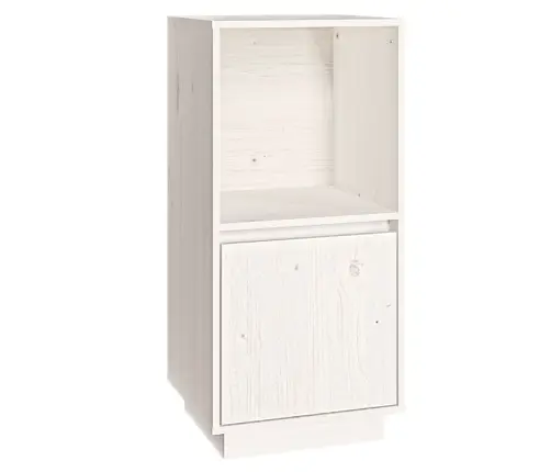 Šoninė Spintelė, Balta, 38X35X80cm Pušies Medienos Masyvas Šoninė Spintelė, Balta, 38X35X80cm Pušies Medienos Masyvas