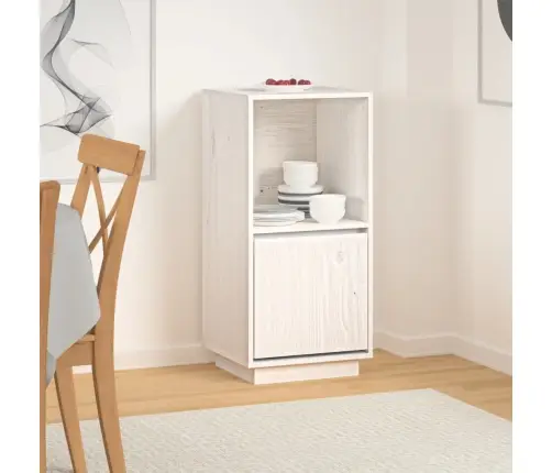 Šoninė Spintelė, Balta, 38X35X80cm Pušies Medienos Masyvas Šoninė Spintelė, Balta, 38X35X80cm Pušies Medienos Masyvas