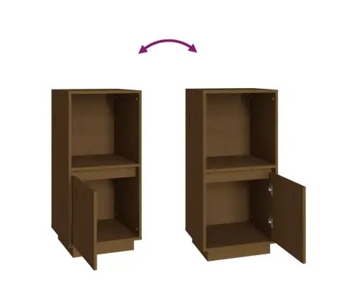 Šoninė Spintelė, Medaus Ruda, 38X35X80cm Pušies Masyvas