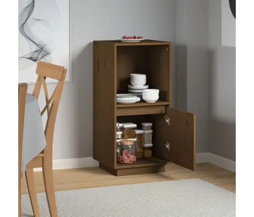 Šoninė Spintelė, Medaus Ruda, 38X35X80cm Pušies Masyvas