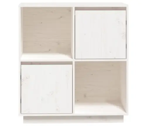 Kumode, Balta, 74X35X80 Cm, Priedes Masīvkoks Vidaxl