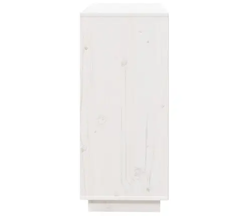 Kumode, Balta, 74X35X80 Cm, Priedes Masīvkoks Vidaxl