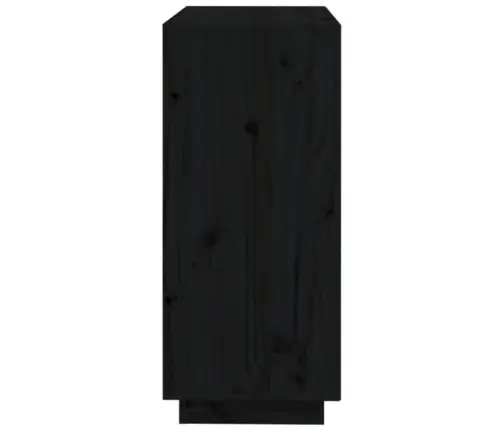 Kumode, Melna, 74X35X80 Cm, Priedes Masīvkoks Vidaxl