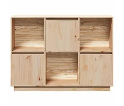 Šoninė Spintelė, 110,5X35X80cm Pušies Medienos Masyvas Šoninė Spintelė, 110,5X35X80cm Pušies Medienos Masyvas