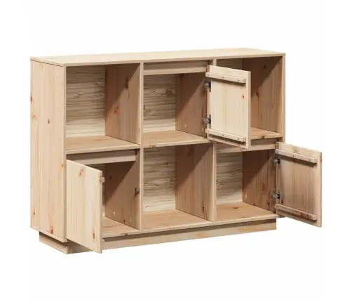 Šoninė Spintelė, 110,5X35X80cm Pušies Medienos Masyvas Šoninė Spintelė, 110,5X35X80cm Pušies Medienos Masyvas