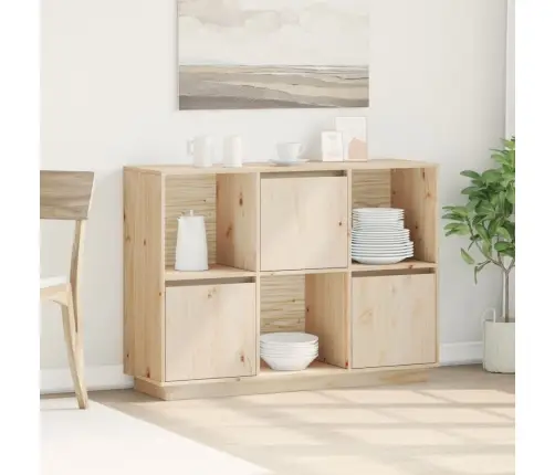 Šoninė Spintelė, 110,5X35X80cm Pušies Medienos Masyvas Šoninė Spintelė, 110,5X35X80cm Pušies Medienos Masyvas