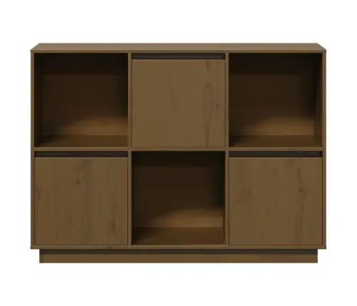 Kumode, Medus Brūna, 110,5X35X80 Cm, Priedes Masīvkoks Vidaxl