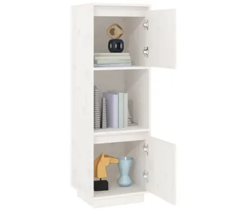 Augstais Skapītis, Balts, 38X35X117 Cm, Priedes Masīvkoks Vidaxl