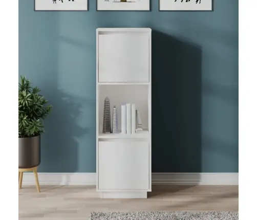 Augstais Skapītis, Balts, 38X35X117 Cm, Priedes Masīvkoks Vidaxl