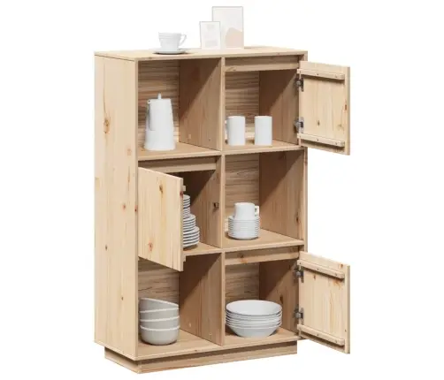 Augstais Skapītis, 74X35X117 Cm, Priedes Masīvkoks Vidaxl