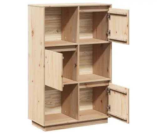 Augstais Skapītis, 74X35X117 Cm, Priedes Masīvkoks Vidaxl