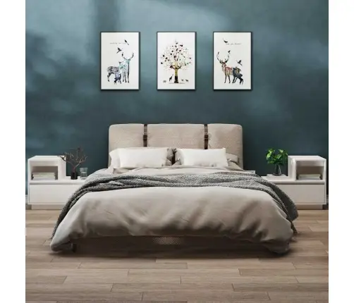 Naktsskapīši, 2 Gab., Balti, 60X34X51 Cm, Priedes Masīvkoks Vidaxl Naktsskapīši, 2 Gab., Balti, 60X34X51 Cm, Priedes Masīvkoks Vidaxl