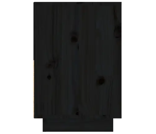 Naktsskapīši, 2 Gab., Melni, 60X34X51 Cm, Priedes Masīvkoks Vidaxl