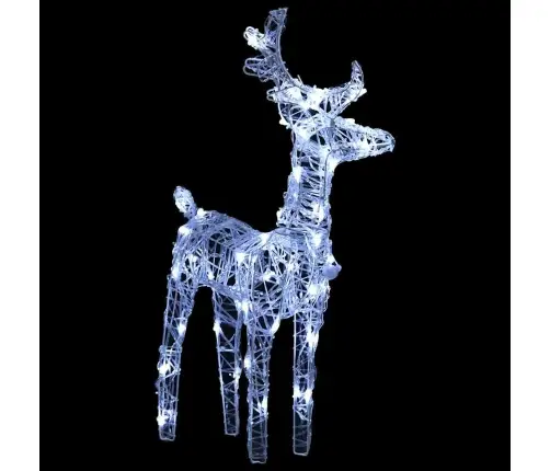 Ziemassvētku Ziemeļbrieži, 2 Gab., 80 Vēsi Baltas Led, Akrils Vidaxl Ziemassvētku Ziemeļbrieži, 2 Gab., 80 Vēsi Baltas Led, Akrils Vidaxl