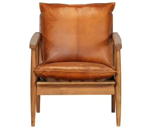 3-Daļīgs Dīvāna Komplekts, Dabīga Āda, Akācijas Koks, Brūns Vidaxl