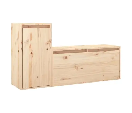 Tv Skapīši, 2 Gab., Priedes Masīvkoks Vidaxl