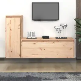 Tv Skapīši, 2 Gab., Priedes Masīvkoks Vidaxl