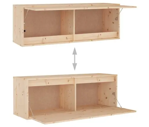 Tv Skapīši, 3 Gab., Priedes Masīvkoks Vidaxl