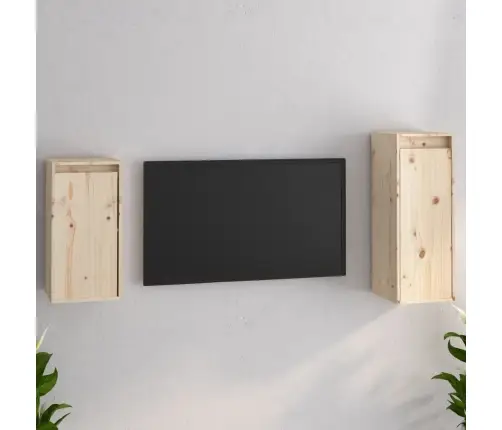 Tv Skapīši, 2 Gab., Priedes Masīvkoks Vidaxl