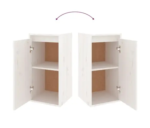 Telerikapid 3 Tk, Valge, Männipuit