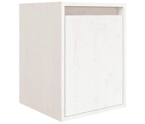 Tv Skapīši, 3 Gab., Balti, Priedes Masīvkoks Vidaxl