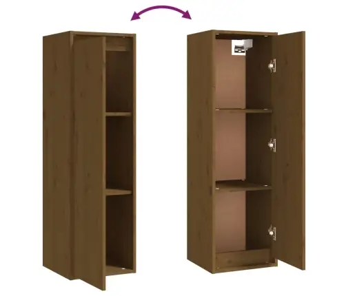 Naktsskapīši, 3 Gab., Medus Brūni, Priedes Masīvkoks Vidaxl