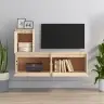 Tv Skapīši, 3 Gab., Priedes Masīvkoks Vidaxl