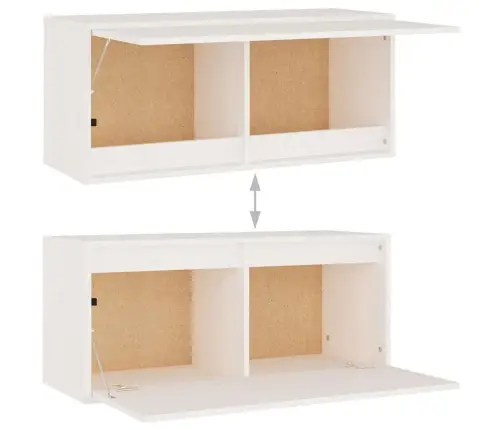 Telerikapid 4 Tk, Valge, Männipuit