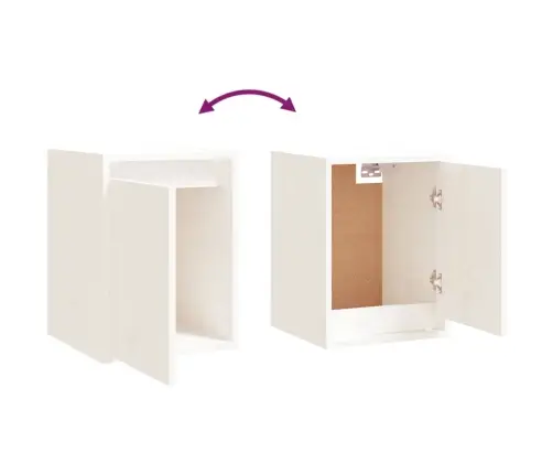 Tv Skapīši, 6 Gab., Balti, Priedes Masīvkoks Vidaxl