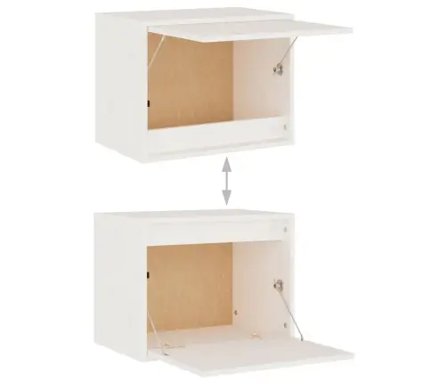 Televizoriaus Spintelės, 4Vnt., Baltos, Pušies Medienos Masyvas