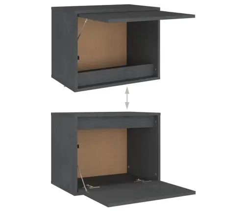 Tv Skapīši, 4 Gab., Pelēki, Priedes Masīvkoks Vidaxl