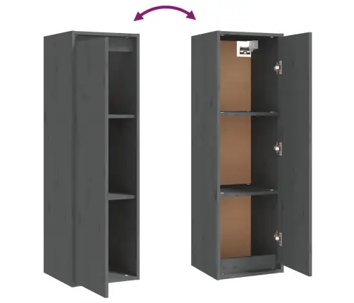 Tv Skapīši, 4 Gab., Pelēki, Priedes Masīvkoks Vidaxl