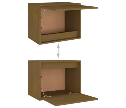 Televizoriaus Spintelės, 4Vnt., Medaus Rudos, Pušies Masyvas Televizoriaus Spintelės, 4Vnt., Medaus Rudos, Pušies Masyvas