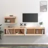 Tv Skapīši, 3 Gab., Priedes Masīvkoks Vidaxl
