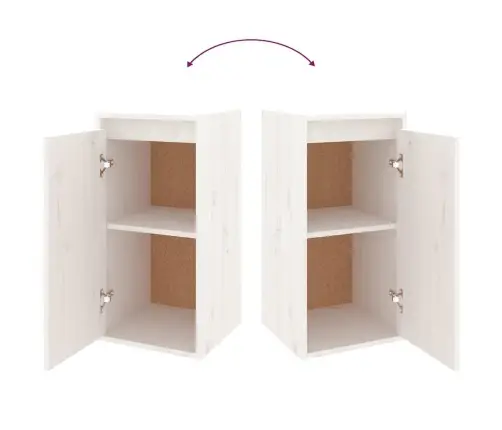 Televizoriaus Spintelės, 4Vnt., Baltos, Pušies Medienos Masyvas