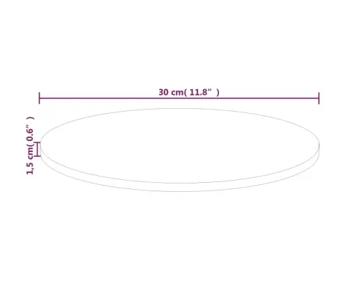 Stalviršis, 30X1,5cm Neapdorotas Ąžuolo Medienos Masyvas