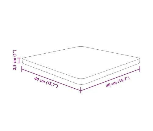 Kandiline Lauaplaat, Tumepruun, 40X40X2,5cm Töödeldud Tamm