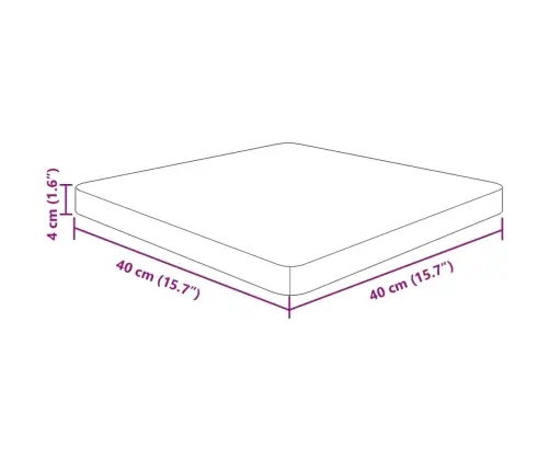 Kandiline Lauaplaat, Tumepruun, 40X40X4 cm Töödeldud Tammepuit