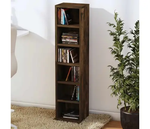 Cd Plaukts, Ozolkoka Krāsā, 21X20X88 Cm, Inženierijas Koks Vidaxl